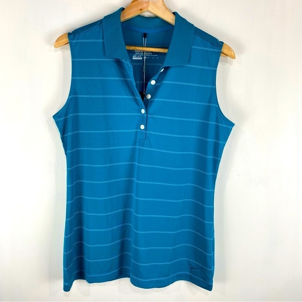 Nike Golf Tour Performance Dri-Fit Striped Sleeveless Tank Top Size Medium (NWT)